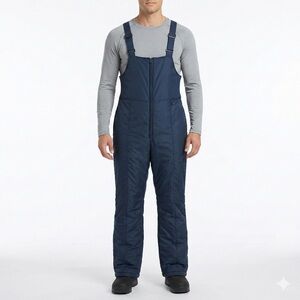 SKYR Men’s Vintage Ski Bib Snow Pants Insulated Nylon Navy XXL